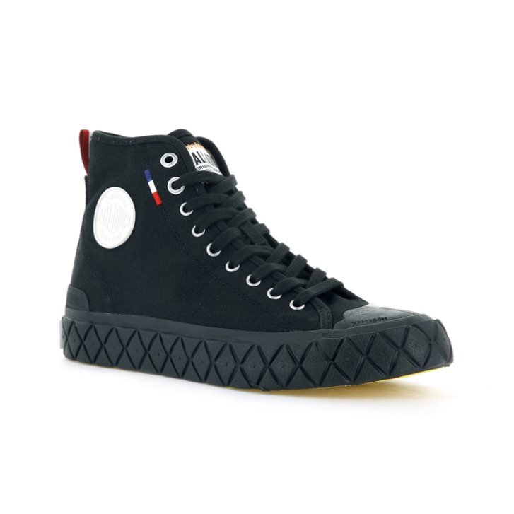 Baskets Palladium Palla Ace Tela High Tops Homme Noir | FR BAV532E